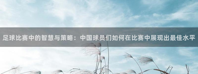  足球比赛中的智慧与策略：中国球员们如何在比赛中展现出最佳水平